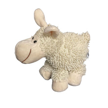 Load image into Gallery viewer, A side view of a soft plush sheep that goes with the children's picture book "Red Sheep Blue Sheep," by Maggie O'Hara