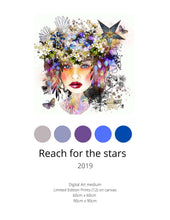 Load image into Gallery viewer, Colour swatch for canvas "Reach for the Stars" by Maggie O'Hara