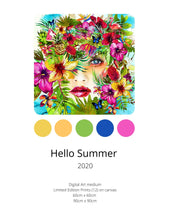 Load image into Gallery viewer, Colour swatch for canvas "Helpful" by Maggie O'Hara