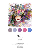 Load image into Gallery viewer, Colour swatch for canvas "Fleur" by Maggie O'Hara