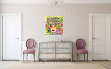 Load image into Gallery viewer, 'Happiness' by Maggie O'Hara on the wall in a modern entry hallway