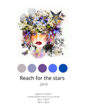 Load image into Gallery viewer, Colour swatch for canvas &quot;Reach for the Stars&quot; by Maggie O&#39;Hara 
