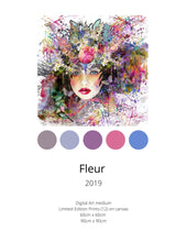 Load image into Gallery viewer, Colour swatch for canvas &quot;Fleur&quot; by Maggie O&#39;Hara 
