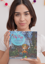 Load image into Gallery viewer, A bid sister proudly holding a new book she has just brought for her little sister. Elly Rose in Denmark written and illustrated by Maggie O&#39;Hara
